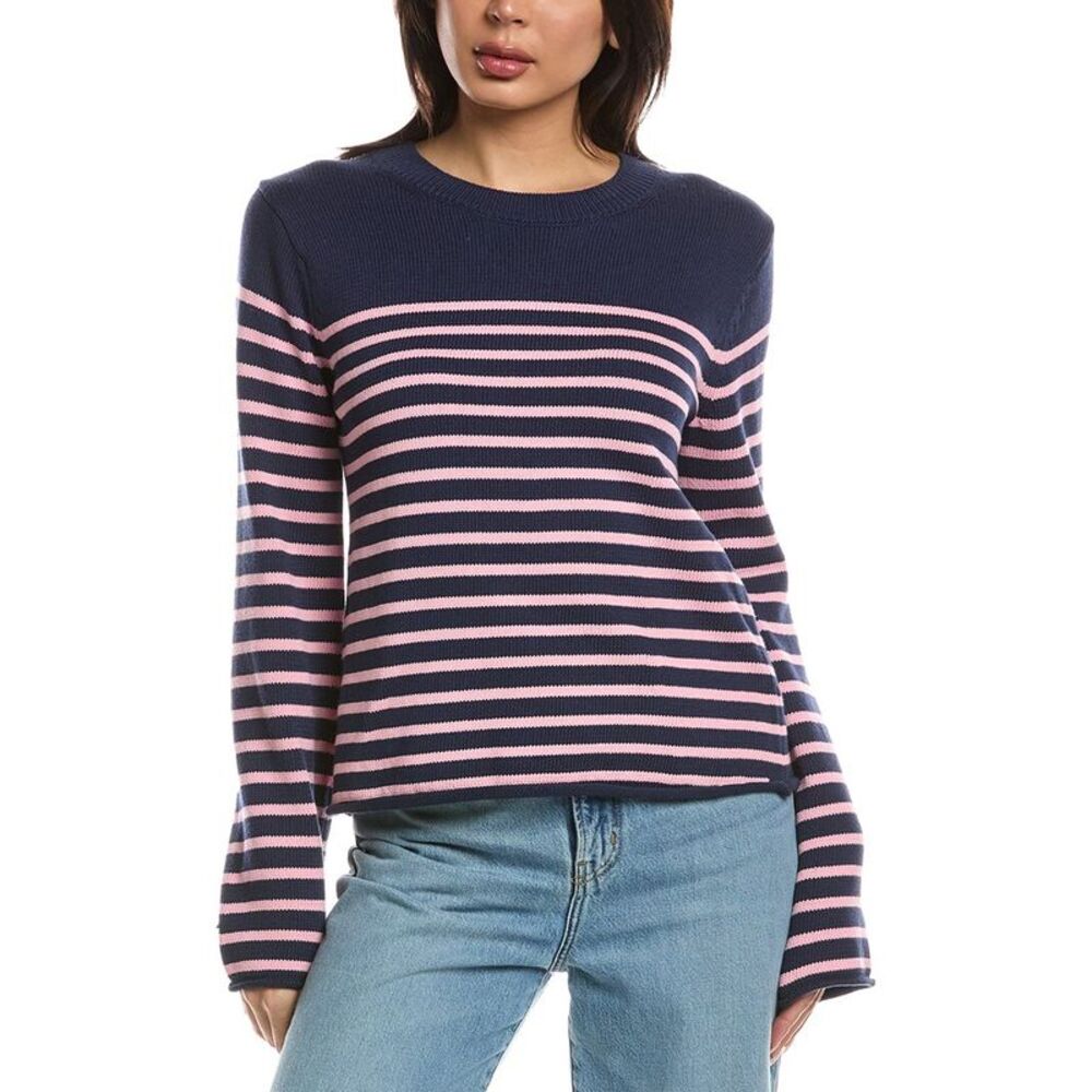 Michael Stars Womens Mikaela Relaxed Pullover, Blue